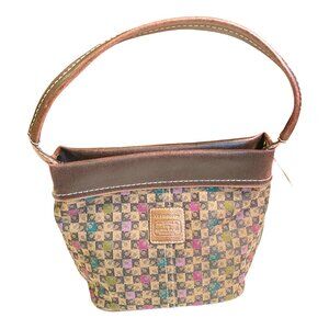 NEW Liz Claiborne Small Multicolored Purse Shoulder Bag Brown, Teal, Purple NWT